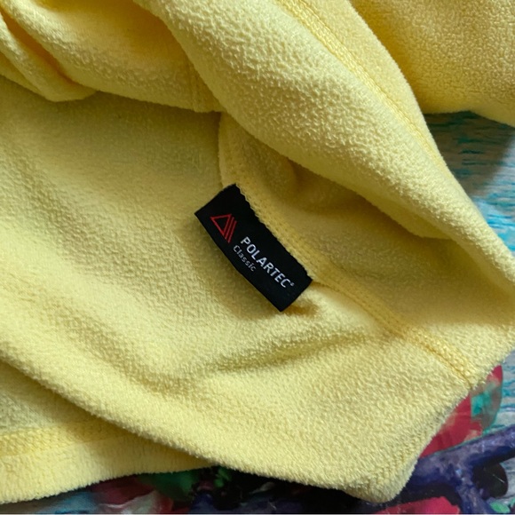 The North Face Fleece Jacket Yellow Long Sleeve Pullover Top Size Small - Picture 2 of 9
